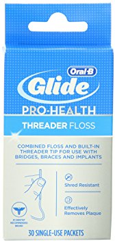 Oral-B Glide Pro-Health Threader Floss, 30 Count