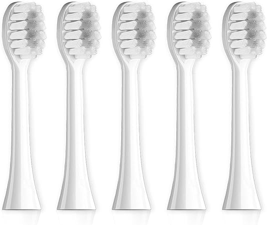 Compatible with Gleem Electric Toothbrush - 2023 New Premium Replacement Toothbrush Heads, 5-Pack (White)