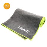 Best Yoga Towel - 100 Microfiber Super Absorbent - Great As a Bikram Ashtanga or Hot Yoga Towel Non Slip - 1 for Pilates Beach Gym Fitness and Sports - Protect Your Yoga Mat Guaranteed