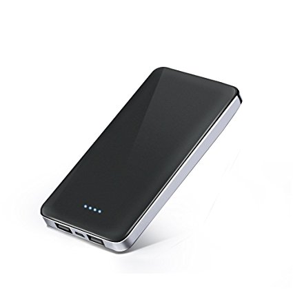 JEMMA 20000m Power Bank Portable Charger for iPhone 7, iPad-Black