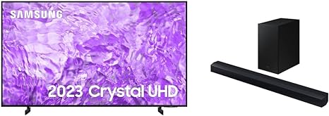 Samsung 43 Inch CU8070 4K Ultra HD Smart TV (2023) C430 Soundbar Speaker (2023)