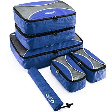 G4Free 4Pcs/6Pcs Set Packing Cubes, Travel Luggage Packing Organizers with Laundry Bag