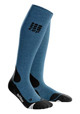 CEP Men’s Long Compression Wool Socks Outdoor Merino Socks for Hiking