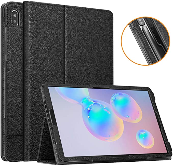 Fintie Folio Case for Samsung Galaxy Tab S6 10.5" 2019 (Model SM-T860/T865/T867), [Patented S Pen Slot Design] Slim Fit Stand Cover Auto Sleep/Wake, Black