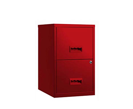 Pierre Henry Metal 2 Drawer Maxi Filing Cabinet A4 - Color: Red