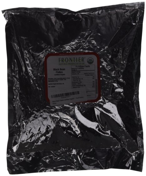 Black Bean Flakes Certified Organic - 1 lb,(Frontier)