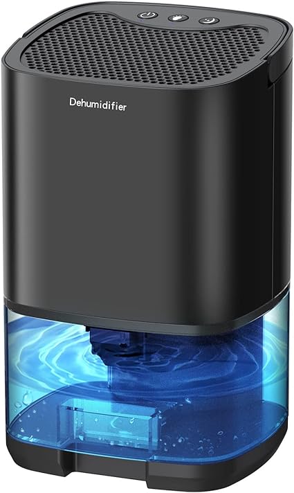 Gocheer Dehumidifiers for Home 35oz Small Dehumidifier for Bedroom 2500 Cubic Feet(280 sq ft) with 7 LED Lights, Ultra Quiet & Auto Shut off Dehumidifier for Bathroom Basement Closet Garage RV, Black