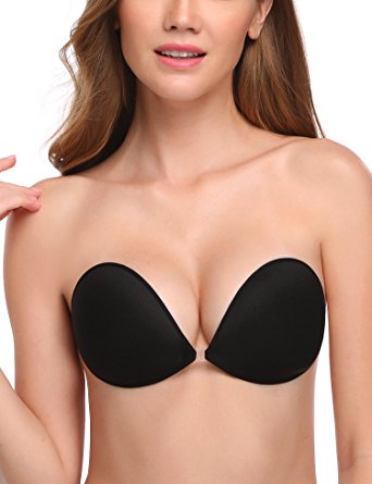 WingsLove Reusable Strapless Self Adhesive Silicone Invisible Push-up Bra Sexy Nubra