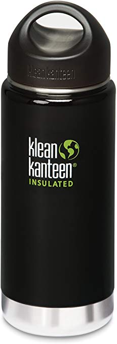 Klean Kanteen Wide Mouth Double Wall Insulated Water Bottle with Loop Cap