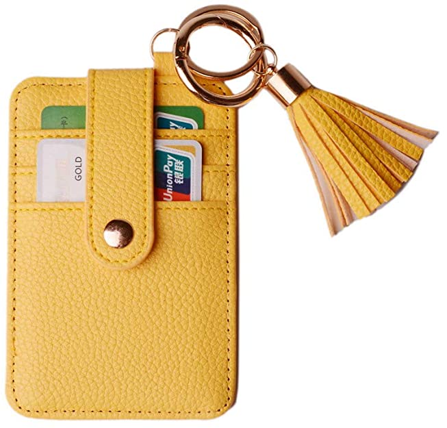 L&N Rainbery Credit Card Wallet Keychain Tassel Key Ring Wallet Light Weight For Women Girls