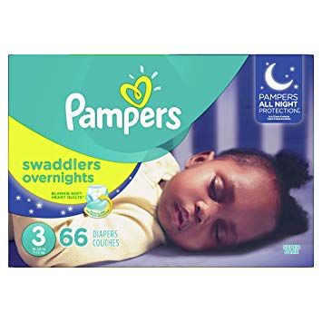 Size 3, 66 Count - Pampers Swaddlers Overnights Disposable Baby Diapers, SUPER