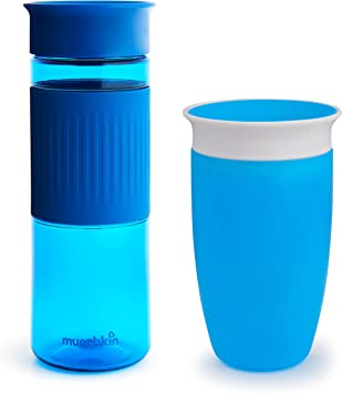 Munchkin Miracle 360 Cup Parent and Kid Set, 24 and 10 Ounce, Blue, Set of 2