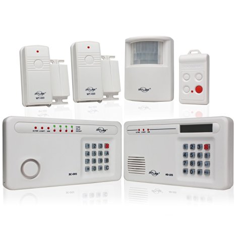 Skylink SC-1000W Complete Wireless Home & Office Burglar Alarm Alert Safety Security System with External Emergency Dialer | Affordable, Easy to Install DIY