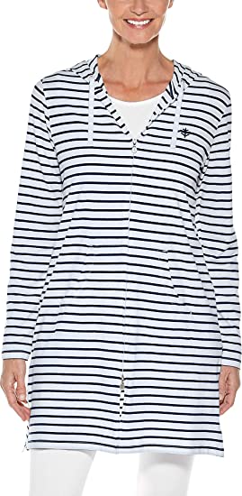 Coolibar Women's Upf 50 Plus Long Sleeve Zno Uv Cabana Hoodie