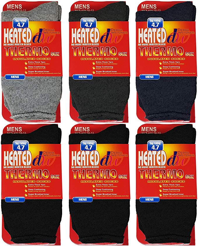 DEBRA WEITZNER Mens Thermal Socks – Insulated Heated Socks – Boot Socks For Extreme Temperatures