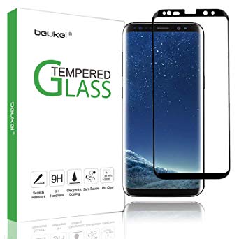 Galaxy S8 Screen Protector, Beukei Coverage Screen Protector for Galaxy S8 5.8" Screen 2017(Case Friendly Updated Version) Anti- Scratch,Touch Sensitivity Film