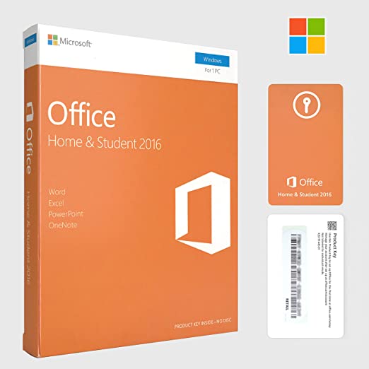 Office 2016 Home and Student for Windows | English Language - Product Key Card | Word, Excel, PowerPoint, OneNote