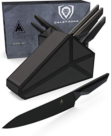 Dalstrong Knife Set Block - Shadow Black Series - Black Titanium Coated German HC Steel - 5-Piece