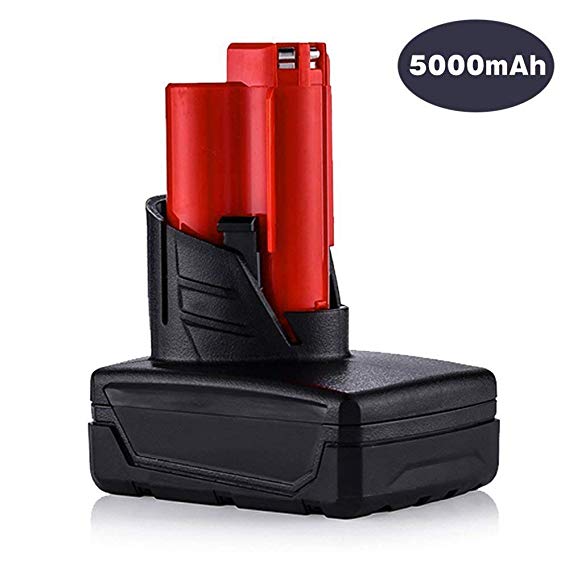 Dosctt 5.0Ah High Capacity Replace for Milwaukee M12 Lithium-ion Battery 48-11-2440 48-11-2410 48-11-2411 48-11-2412 Cordless Tools