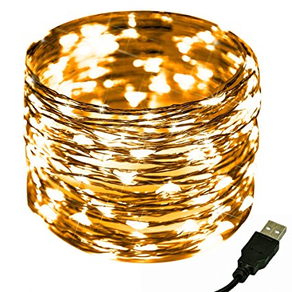 LED Decorative String Light,CrazyFire Yellow Copper Wire Starry Light Strings Décor Rope Light for Indoor and Outdoor Decor,Home Garden, Xmas Festival Party Decorations