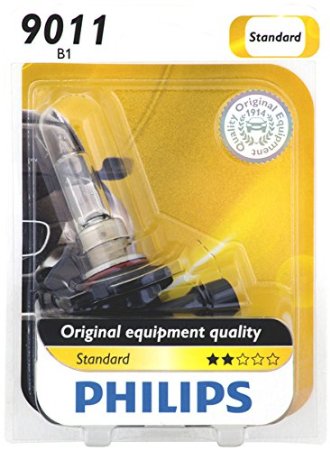 Philips 9011 HIR Standard Halogen Replacement Headlight Bulb, 1 Pack