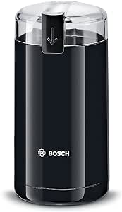 Bosch Coffee Electric Grinder, for 75 g Beans with One Touch Operation, Safety Function, Stainless Steel Chopping Blade, 180 watts, Black, MKM6003NGB