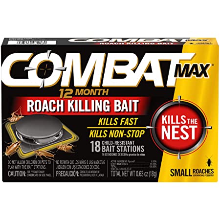 Combat Max 12 Month Roach Killing Bait Station, Small , 18 Count.