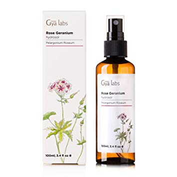 Rose Geranium Spray Facial Toner - 100% Pure and Natural Aromatherapy Hydrosol for Face & Body - 100ml - Gya labs
