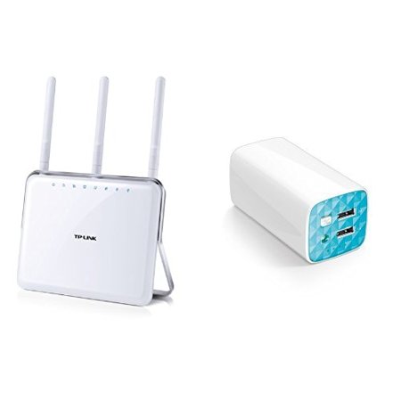 Archer C9 AC1900 Dual Band Wireless AC Gigabit Router and TL-PB10400 10400mAh Dual-Port Portable USB Battery Charger