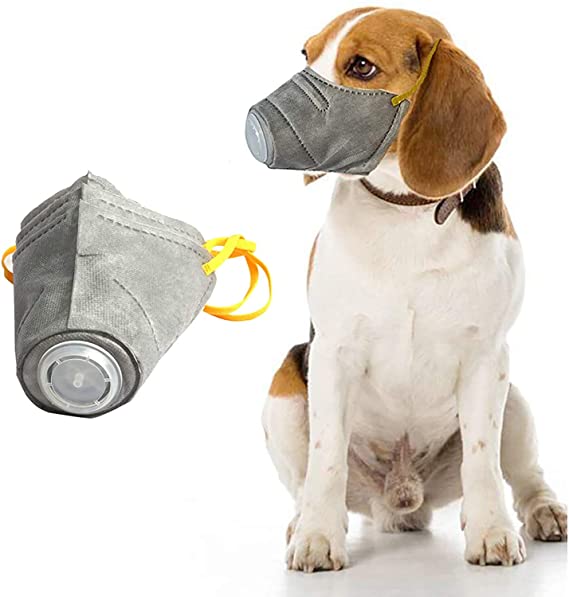 Lifeunion 3 Pcs Dog Anti-Dust/Haze/Smoke/Fog Face Mouth Mask with Filter Reusable and Adjustable Pets Respirator for Small Medium Large Dogs Puppy