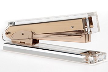 Acrylic & Gold Stapler by OfficeGoods - A Classic Modern Design to Brighten Up Your Desk – Elegant Office Desk Accessory