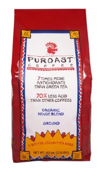 Puroast Low Acid Coffee Organic House Blend Drip Grind 25 lb