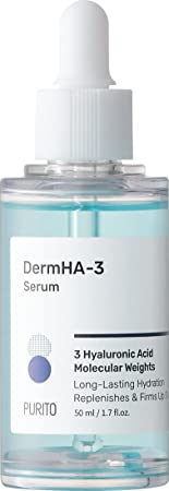 PURITO DermHA-3 Serum 50ml / 1.7fl.oz, Facial Serum, Hyaluronic Acid Serum, Smoothing and Firming, Strengthening effect, Moisturizing Facial Serum, Korean Skin Care