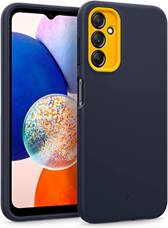 Caseology Nano Pop for Samsung Galaxy A14 5G Case [Military Grade Drop Tested] Dual Layer Silicone Case (2023) North America - Blueberry Navy