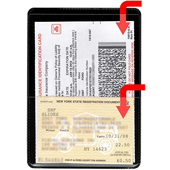 StoreSMART - Black-Back Auto Insurance & ID Card Holders - 10 Pack - RFS20-BK10