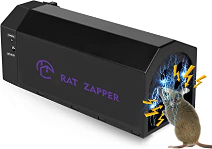 Careland Electric Rat Trap Rat Zapper Upgraded 2 in 1 Effective Humane Indoor Mouse Trap Killer with 9000V Powerful Voltage Shock Rat Electric Mouse Traps Indoor for Home Reusable & Rechargeable