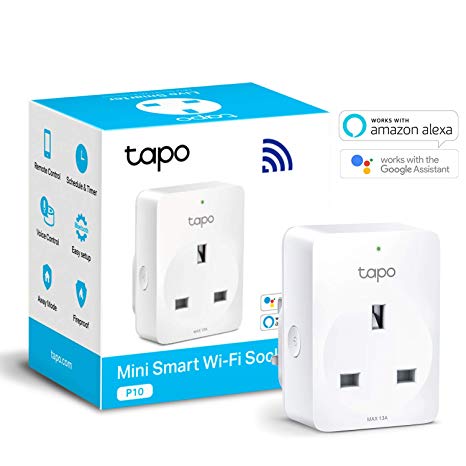 TP-Link Smart Plug WiFi Outlet, Works with Amazon Alexa (Echo and Echo Dot), Google Home, Wireless Smart Socket, Remote Control Timer Plug Switch, No Hub Required(Tapo P100)