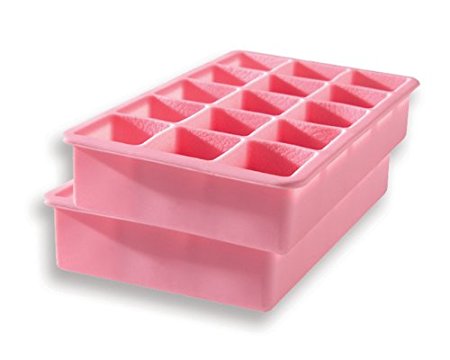 Tovolo Perfect Cube Ice Trays, Pink - Set of 2