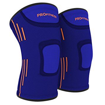 ProFitness Knee Sleeves (One Pair) Knee Support For Joint Pain & Arthritis Pain Relief - Effective Support for Running, Pain Management, Arthritis Pain, Surgery Recovery