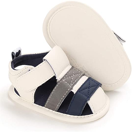 Isbasic Infant Baby Boys Girls Summer Beach Sandals Breathable Athletic Anti-Slip Soft Sole Newborn First Walker Crib Shoes