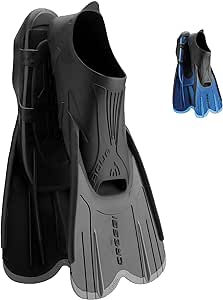 Cressi Adult Short Light Swim Fins with Self-Adjustable Comfortable Full Foot Pocket - Perfect for Traveling - Agua Short: Made in Italy