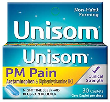 Unisom PM PAIN 30-Sleepcaps Non-Habit Forming Sleep Aid and Pain Relief, Great for Difficulty Falling Asleep Due to Pain, Headaches, Fall Asleep Faster and Wake Up Feeling Refreshed