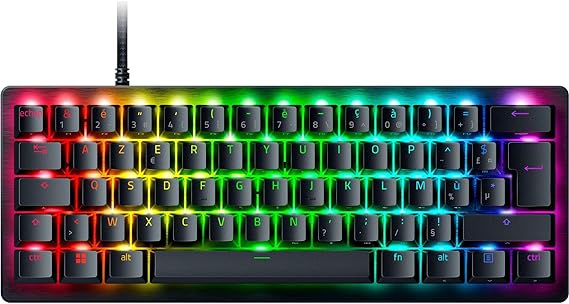 Razer Huntsman V3 Pro Mini (Switches Analog) - Clavier Gamer Optique 60% (Switches Analogiques réglables de 0,1 à 4,0mm, Déclenchement Rapide, Touches en PBT Doubleshot) Clavier AZERTY | Noir