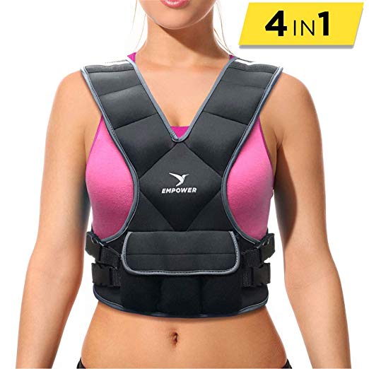 Empower Weighted Vest for Women, Weight Vest for Running, Workout, Cardio, Walking, 4lb, 8lb, 16lb Adjustable Weight