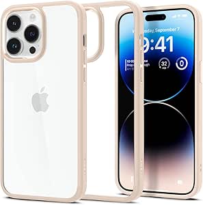 Spigen Funda Ultra Hybrid Compatible con iPhone 14 Pro - Arena Beige