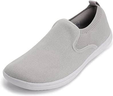 WHITIN Men's Wide Slip on Barefoot Shoes | Minimalist Sneakers | Elastic Collar