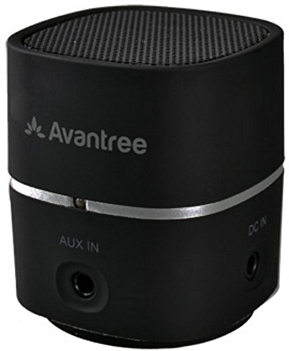 Avantree ULTRA PORTABLE Mini Wireless Bluetooth Speaker | Powerful Crystal Clear Sound | Loud Enough for Small Party or Outdoor Use - Pluto Air Black