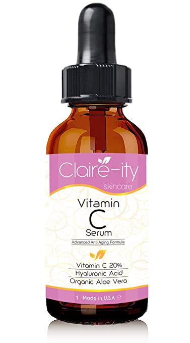 Vitamin C Serum For Skin & Face 20% with Hyaluronic Acid and Vitamin E, Organic Topical Anti-Aging Moisturizing Facial Serum for Face, Neck & Décolleté(1 fl. oz)