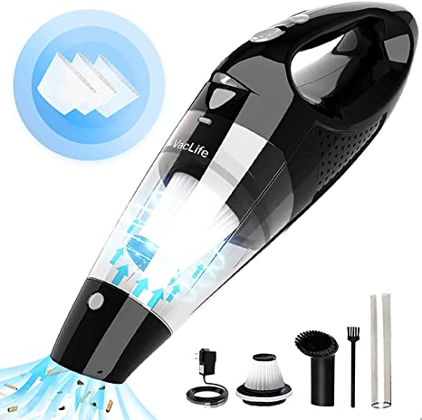 VacLife Handheld Vacuum, Cordless with High Power & Quick Charge Tech, Silver (VL188)