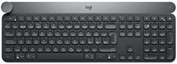 Logitech Craft Advanced with Creative Input Dial - Keyboard - backlit - Bluetooth, 2.4 GHz - UK English